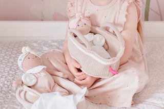 Baby Remi Knit Doll with Carry Cot, Bib and Blanket