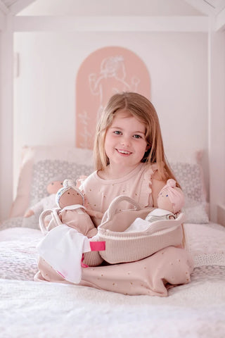 Baby Remi Knit Doll with Carry Cot, Bib and Blanket