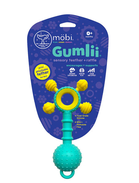 Mobi Gumlii Sensory Teether + Rattle Toy