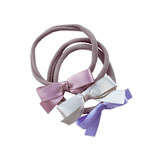 Eva's House 3Pk Small Satin Bow Soft Nylon Headband
