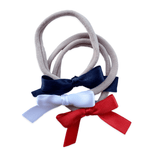 Eva's House 3Pk Small Satin Bow Soft Nylon Headband