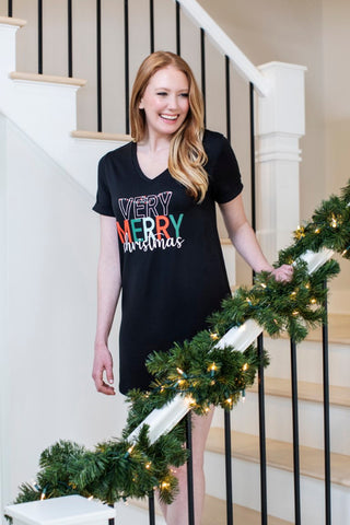 Hello Mello Sleep Shirt - Very Merry Christmas