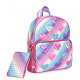 OMG! Accessories Heart-Patched Quilted Mini Backpack with Coin Purse