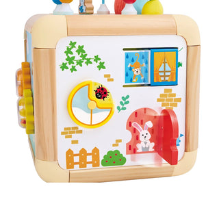 Hape Green Thumbs Activity Cube shape sorter and plush carrots