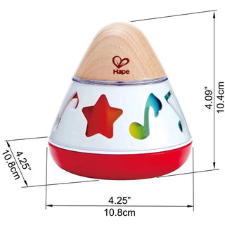 Hape wooden music box for babies, no batteries needed