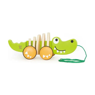 Hape Walk-A-Long Croc wooden crocodile pull toy