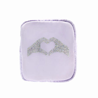 Nylon Varsity Pouch - Heart Hands