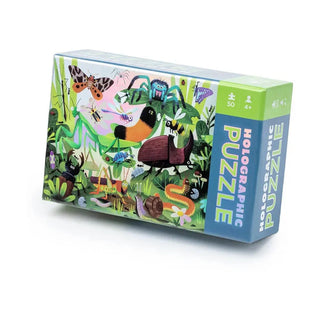 Crocodile Creek 50pc Holographic Puzzle - Backyard Bugs