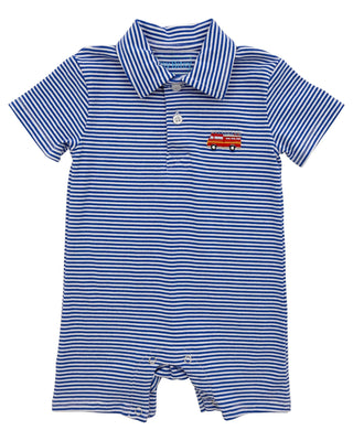 Itsy Bitsy Firetruck Polo Romper