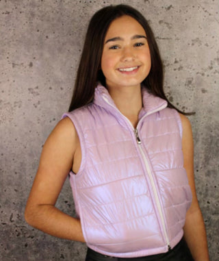 If/So Metallic Lilac Puffer Vest