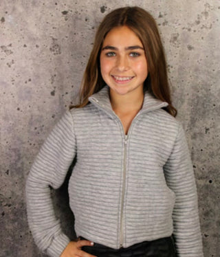 If/So Grey Textured Zip-Front Jacket
