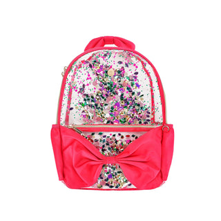 Audrey Bow and Jewels Confetti Clear Backpack