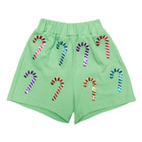 Belle Cher 2Pc Sequin Candy Cane Short Set