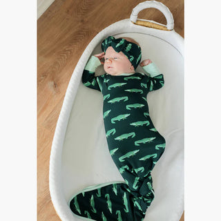 Southern Slumber Mardi Gras Gator Bamboo Knotted Gown