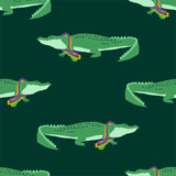 Southern Slumber Mardi Gras Gator Bamboo Knotted Gown