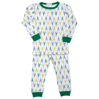 La Luna Crawfish Mardi Gras PJ Set (2 pc)