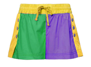 Azarhia Mardi Gras Color Block Shorts