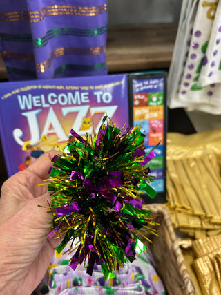 Mardi Gras Tinsel Scrunchie