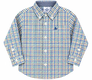 Southbound Dress Shirt Blue/Green/Tan