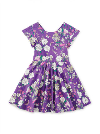 Tea Collection Button Back Skirted Dress - Portuguese Floral