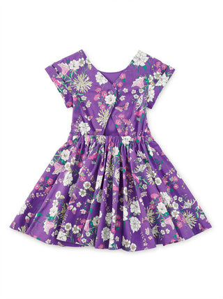 Tea Collection Button Back Skirted Dress - Portuguese Floral