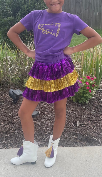 Blended Spirit Purple & Gold Tinsel Skirt