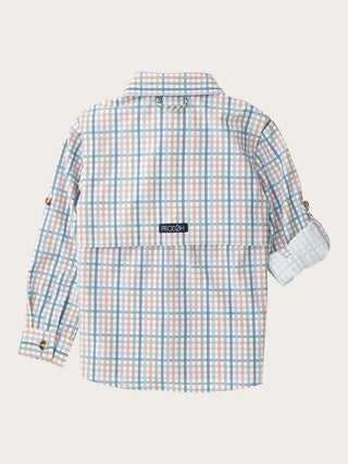 Prodoh L/S Founders Kids Fishing Shirt - Arona Sullivans Island Plaid