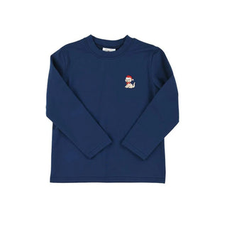 Holiday PAWty Boys Beau Basic Navy L/S Tee