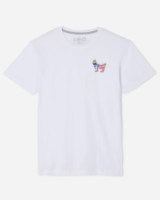 GOAT USA White Freedom Graphic Tee