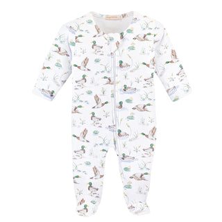 Baby Club Chic Mallar Duck Zipped Footie