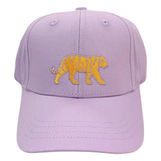 Lulu Bebe Lavender Tiger Embroidered Cap