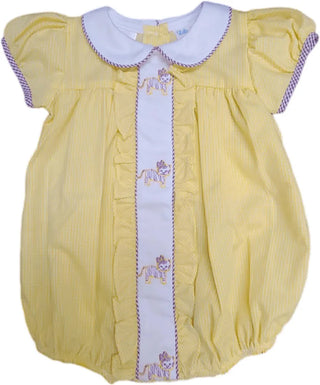 Lulu Bebe Milly Tiger Yellow Embroidered Bubble