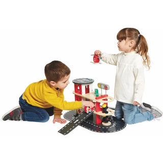 Janod Wooden Fire Station Play Set