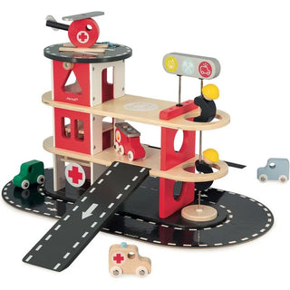 Janod Wooden Fire Station Play Set