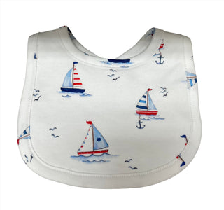 Baby Club Chic Sail Boats Printed Bib