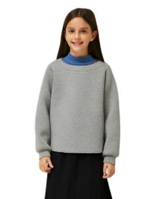 Girl Gray Neoprene Sweatshirt