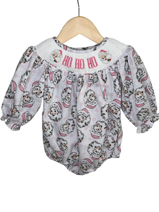 Ho Ho Ho Smocked Girls Bubble