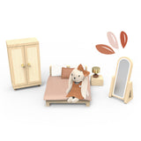 Wooden Doll House Bedroom Set