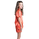 Kids Born to Be Wild Silky Satin Pajama Short Set