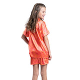 Kids Born to Be Wild Silky Satin Pajama Short Set
