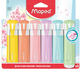 Fluo Peps Classic Pastel Highlighter x6