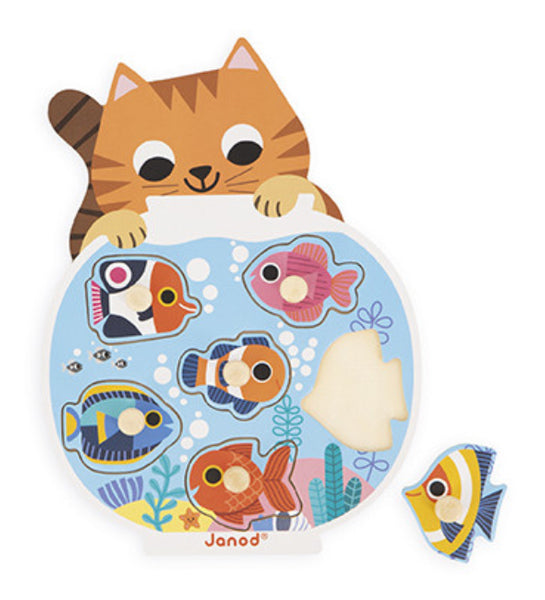 Janod Cat and Fish Aquarium Puzzle