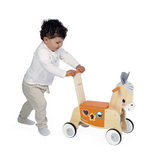 Janod Wooden Ride-On Donkey with Shape Sorter