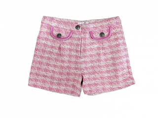 Lulu Bebe Pink Tweed Donna Shorts