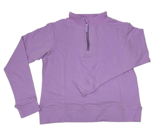 Azarhia French Terry Quarter Zip Sweatshirt - Lavender