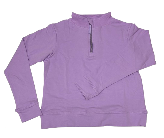 Azarhia French Terry Quarter Zip Sweatshirt - Lavender