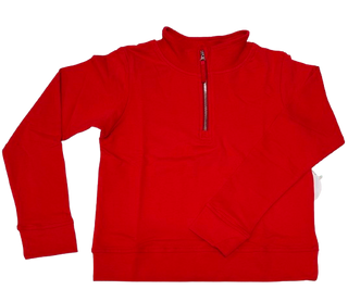 Azarhia French Terry Quarter Zip Sweatshirt - Red