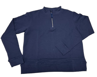 Azarhia French Terry Quarter Zip Sweatshirt - Navy