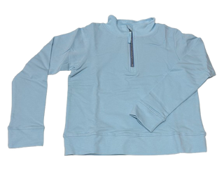 Azarhia French Terry Quarter Zip Sweatshirt - Light Blue