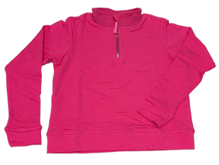 Azarhia French Terry Quarter Zip Sweatshirt - Hot Pink